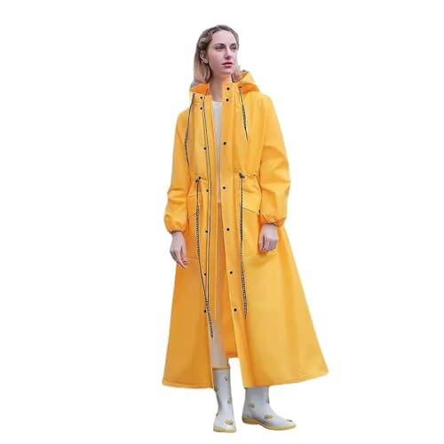 EXKURPOO poncho lluvia Impermeable For Adultos, For Mujeres, Hombres Y, Individual, Largo, De Cuerpo Entero, Nuevo, For Ciclismo, Poncho Antidisturbios, For Mujer(Calendula Yellow,L)