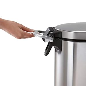 simplehuman 30 Liter 32 lb 145 kg Large Pet Food Storage Container for Dog Food Cat Food and Bird Feed Brushed Stainless Steel