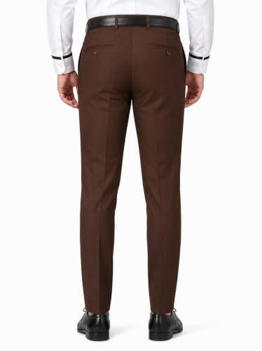 Image of Men's Slim Fit Formal Trousers | Office & Business Wear | Men's Solid Formal Pants (256)