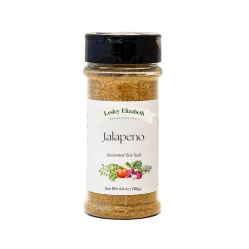 Image of Jalapeno Sea Salt by Lesley Elizabeth | Spicy Jalapeno Seasoned Sea Salt for Chicken, Beef, Pork, Seafood & Vegetables | All-Purpose Gourmet Cooking & Grill Spice