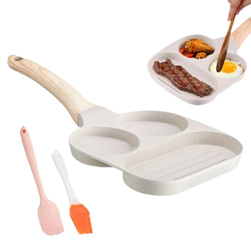 Nhujevkom Sartén para Tortilla,Cocedor De Huevos - Sartén Para Desayunos Y Parrillas De Cocción Por Inducción Para Cocina Casera Restaurantes Y Camping