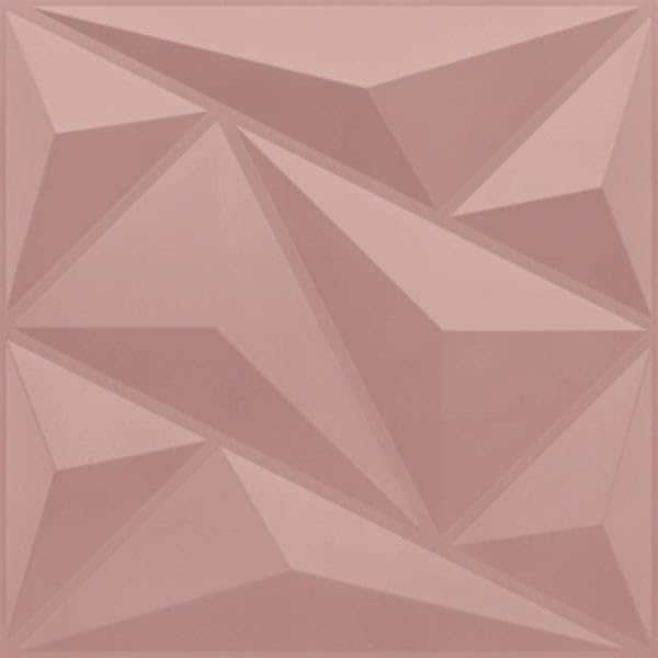 Image of Kayra Decor 3D Wall Panels - Blush Pink Waterproof PVC, Alps Design (Pack of 12, 32.34 Sq.Ft) - DIY Textured Accent Wall for Girls Bedroom, Nursery, Salon & Aesthetic Room Decor