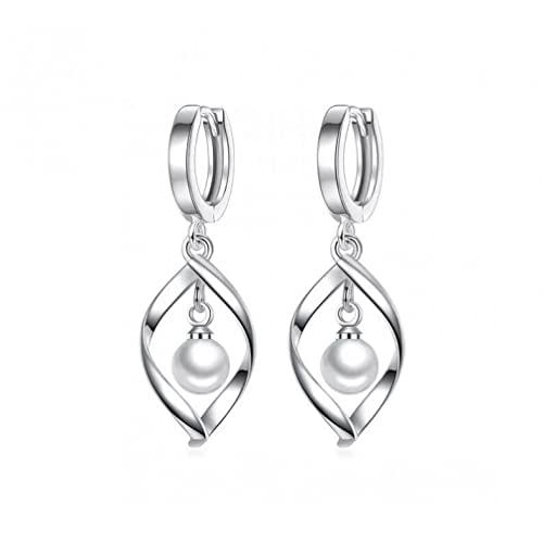 Boucles d'oreilles croix argent sterling et de pierres cristal blanches pour femmes