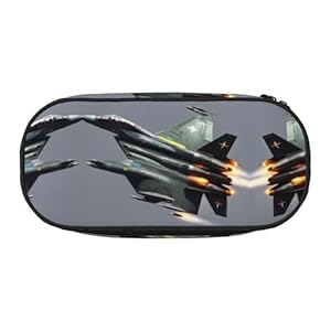 HJLUUFT Trousse à crayons avec imprimé Jet Fighter - Pour bureau, université, école, usage quotidien