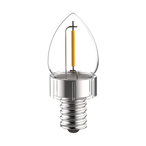 Ge Lighting Led Night Light Bulb (0.5 Watt), 3 Lumen, C7 Light Bulbs With Candelabra Light Bulb Base, 2-Pack Led Small Light Bulbs, Clear, 8.6-Year Life, (13887) #TOP1