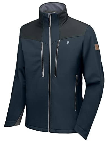 Image of Little Donkey Andy Men's Softshell Grid Fleece Lined Hiking Jacket Water Repellent Windproof Lightweight Travel Running