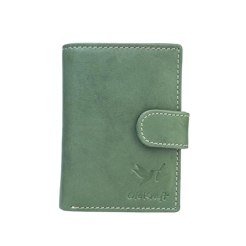 RFID Blocking Leather Wallet for Men – Slim Bifold Pop-Up Card Holder with ID Window, Full Grain Leather, 6 Compartments, Gift Set with AirTag Holder Keychain – Premium RFID Wallet