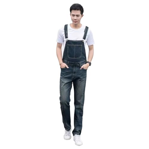 Pantalones cargo de trabajo tipo peto para hombre en mezclilla recta WOLONG