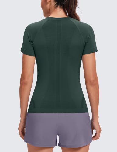 Image of MathCat Seamless Short Sleeve Workout Tops for Women