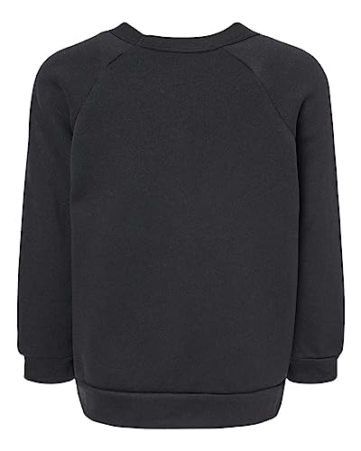 Bella Canvas Toddler Sponge Fleece Raglan Sweatshirt, 4T, Black3