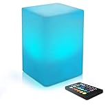 CONTROL REMOTO FÁCIL: use el control remoto del tamaño de una tarjeta de crédito para elegir 16 colores de luz diferentes más atenuación de 8 niveles y 4 efectos de transición de luz fría más control de ritmo