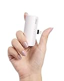iWALK Mini Portable Charger for iPhone with Built in Cable[Upgraded], 3350mAh Ultra-Compact Power Bank Samll Battery Pack Charger Compatible with iPhone 13/12/12 Pro Max/11 Pro/8/7 Airpods, White