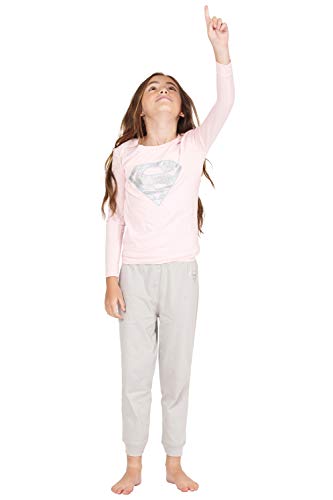 DC Comics Girls' Supergirl Long Sleeve Pajama Set2