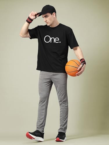 Image of CHKOKKO Mens Polyester Stylish Oversized T Shirt for Daily & Casual Wear Printed Design with Drop Shoulder & Half Sleeves