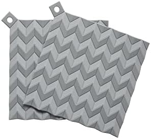 Stelton Hold-On Pot Holder Set - Silicone Table Trivets for Hot Dishes, Non-Slip Grip, Heat Protection Holder - Worktop Protector for Pans, Cookware - Multi-Purpose Kitchen Accessories - 2-Pack, Grey