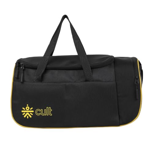 Image of Cult Unisex Duffle Bag 25L - Lightweight, Water-Repellent & Durable Gym and Travel Bag with Adjustable Shoulder Strap, Side Pocket & Strong Zippers - Yellow