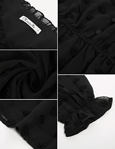 Maternity Mesh Long Sleeve Summer Loose Chiffon Blouse Casual V Neck Peplum Tops #TOP4