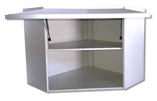 Armário Basculante 45 Graus Com Puxadores de Alumínio Em MDF Móveis Mariano