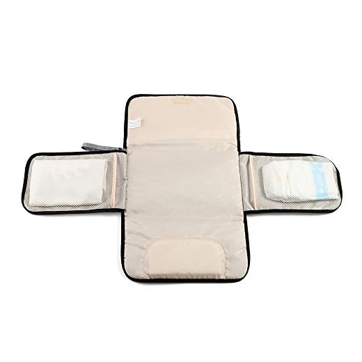 Decdeal Trocador portátil de fraldas, trocador de fraldas dobrável para recém-nascidos, bolsa de fraldas à prova d'água, 3 camadas, vários bolsos, tapete de viagem para bebês