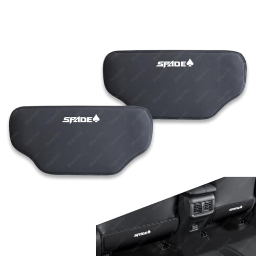 トヨタ スペイド 140系 車用シートキックマット スペイド 140系 SPADE PUレザー製 キックガード後部座席シートバックプロテクター内装 汚れ防止 蹴り防止 撥水処理引っかき傷対策 取付簡単 運転席/助手席対応 シートカバー (2枚セット,ブラッ