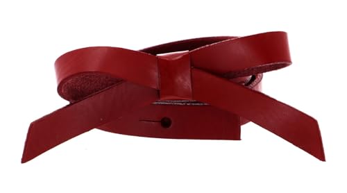 Ceinture cuir 15mm Vanzetti rouge W60 au design raffiné et finitions artisanales