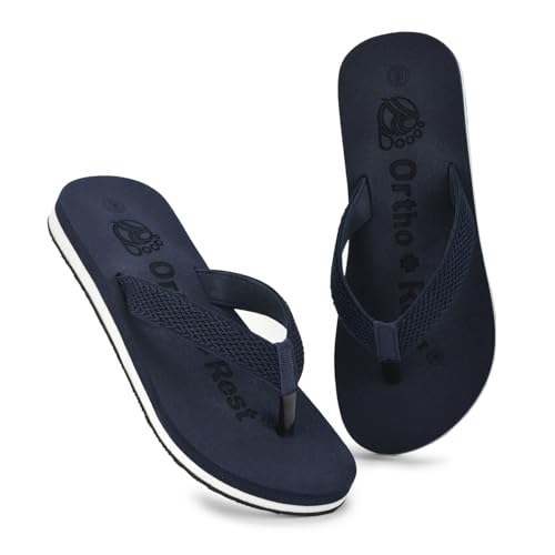 Image of Ortho + Rest Women's Flip Flops | Slippers for Women | Orthopedic Lightweight Comfortable Flat Casual Stylish Dr Chappals and House Flip flops For Ladies and Girl's