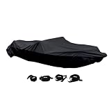 RASTKY Telo Copribarca in Tessuto Oxford 420D, Protezione Sole Pioggia con Orlo Elastico 4 Fibbie Antivento per Moto D'Acqua PWC Waverunner (Telo Copribarca 700 (per Barche Tra 5-6 Metri))