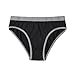 2PCS Women's Low-Rise Color Block Bikini Briefs Fashion Stretchy Ladies Underwear Comfortable Everyday Panties Gray
