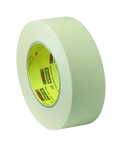 3M High Performance Masking Tape 232, Tan, 12 mm x 55 m, 6.3 mil, 72 per case