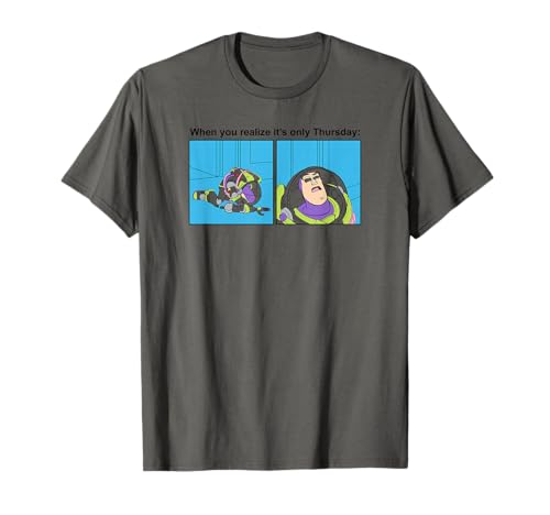 T-shirt Buzz l'Éclair imprimé Only Thursday doté d'un graphisme meme Toy Story haute définition