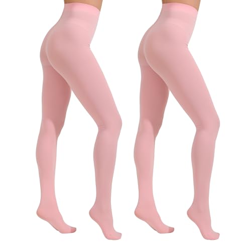 Image of Paralinda 2 Pairs Women's Solid Color Tights 80D, Soft Opaque Microfiber Tights