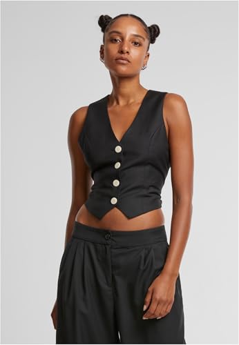 Chaleco negro mujer Urban Classics sin mangas con bolsillos 6