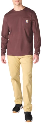 Image of Carhartt Men's Force Relaxed Fit Midweight Long-Sleeve Pocket T-Shirt