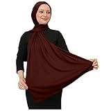 beokeuioe hijab - bandana da donna musulmana, sciarpa in tessuto leggero, musulmano, abito turco di alta qualità, sciarpa da preghiera islamica, mediorientale, araba, caffè, l