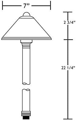 Miniatura 6 de VOLT Conehead - Luz de camino de cobre de 12 V (pantalla de 7 pulgadas, 25 pulgadas de alto)