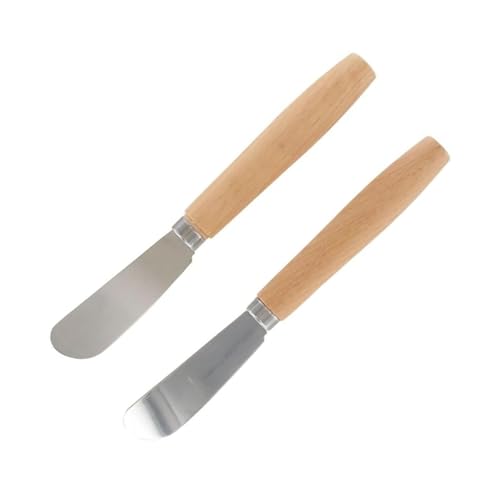 Fackelmann 40908 Buttermesser, Aufstrichspatel, Holz, Edelstahl, 17,3 x 2,1 x 1,3 cm