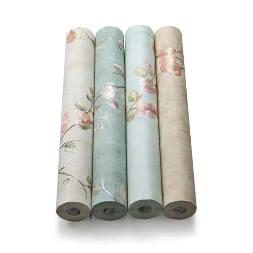 Papier peint textile vert 3.0mx53cm pour masquer les défauts