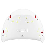 LUCKDANO 36W Inteligentna Lampa LED do Suszenia ż UV do Paznokci Profesjonalna Maszyna Utwardzania Paznokci z Czujnikiem Podczerwieni Użytku Domowego w Salonie Biały Różowy ABS (WHITE)