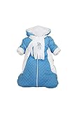 Hergestellt in Polen      Jungen Schneeanzug Overall Wagensack Thermoanzug mit Kapuze Stepp Winter Blau S2 Größe 74