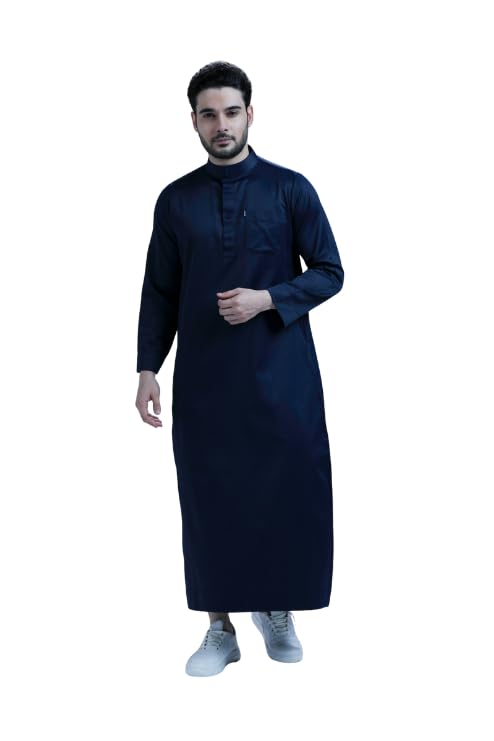 mashroo Classic Saudi Navy Jubba THobe for Men-picture-17