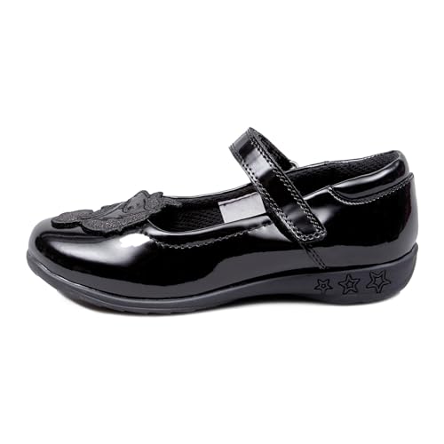 Chaussures Mary Jane fille A2Z 4 Kids en cuir synthétique noir à talon bas