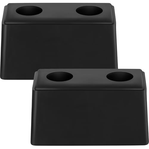 Flutesan 4 Pcs Rubber Bumper Pads 6 x 3.15 x 3 Inch Dock Bumpers Automotive Blocks Rubber Bump Stop Black Guards Dock Buffer for Truck and Trailer Protection, Equipment and Delivery Bays