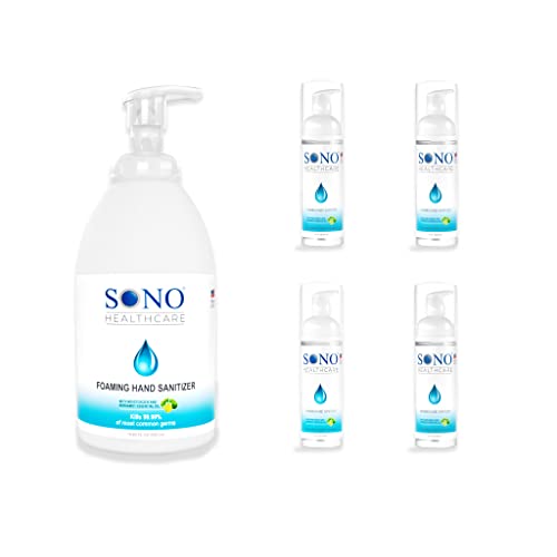 Sono Tsa Approved Airplane Travel Essentials Alcohol Free Foaming Hand Sanitizer, Perfect For School Supplies With Refillable Bottle #TOP5