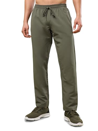Image of TECHNOSPORT Mens Regular Fit Solid Woven Track Pant for Activewear, Regular Use and Quick Dry, (Non- Stretchable)