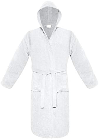 A&B Traders Mens Womens Hooded Bathrobe 100% Soft Cotton Terry Towelling Dressing Gown House Coat