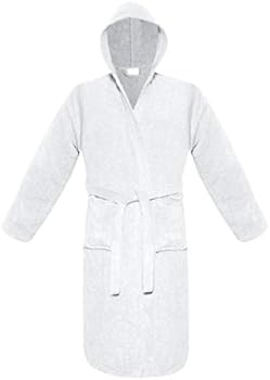 A&B Traders 100% Cotton Soft Terry Towelling Hooded Dressing Gown for Men  and Women, white : Amazon.com.be: Fashion