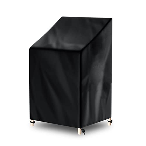 AWNIC Garden Chair Covers Waterproof 65x75x120/85cm, 420D Oxford Fabric Patio Stacking Chair Covers for Outdoor Chairs Storage Waterproof Windproof Tear Resistant Anti-UV