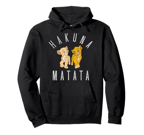 Sweat à capuche imprimé Disney Lion King Simba Nala vêtement graphique oversize noir