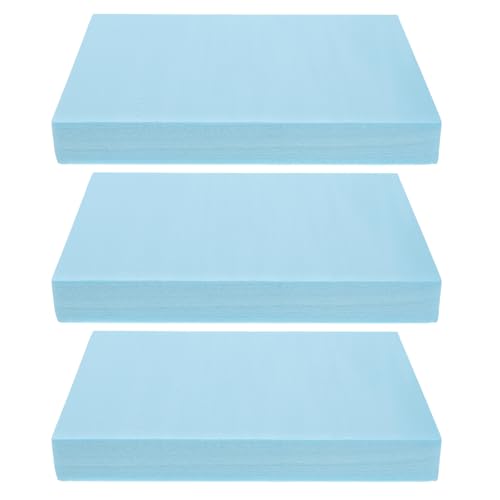 Healvian 3 Piezas de Tableros de Espuma de Poliestireno Alta Densidad, Tamaño 3.7x20x30 Cm, Color Azul, para Modelismo y Manualidades Diy, Base Estable para Dioramas y Escenas Creativas