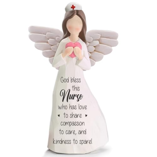 Nurse Resin Doll – Hand-Painted 5.9-Inch Nurse Figurine, Love to Share Theme, Thoughtful Tabletop Decoration, Gifts for Nurses, Healthcare Workers, and Medical Graduates